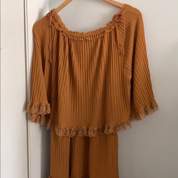 NWT see by chloe mustard pleated dress size xs - Picture 5 of 5